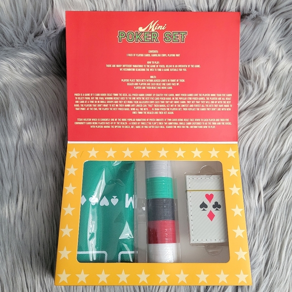 Mini poker set Texas hold em playing game set - Picture 4 of 4